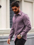 Solid Mauve Full Sleeve Shirt – Premium Smart Casual Shirt