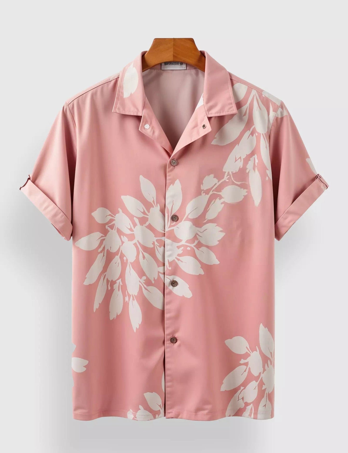 Men’s Pink Floral Printed Half Sleeve Shirt – Premium Casual Designer Wear